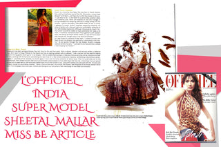 MISS BE AKA EMMANUELLE BLANC PUBLISHED IN L OFFICIEL MAGAZINE IN INDIA FOR HER ONE SIZE FITS ALL ZIPPER PANTS FOR WOMEN ALTERNATIVE AVANT GARDE CLOTHING & COLLECTIONS