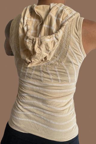 Women Hooded Cleavage Top DREAM Cream