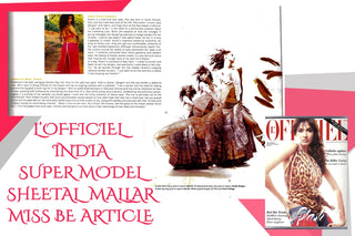 MISS BE AKA EMMANUELLE BLANC PUBLISHED IN L OFFICIEL MAGAZINE IN INDIA FOR HER ONE SIZE FITS ALL ZIPPER PANTS FOR WOMEN ALTERNATIVE AVANT GARDE CLOTHING & COLLECTIONS 